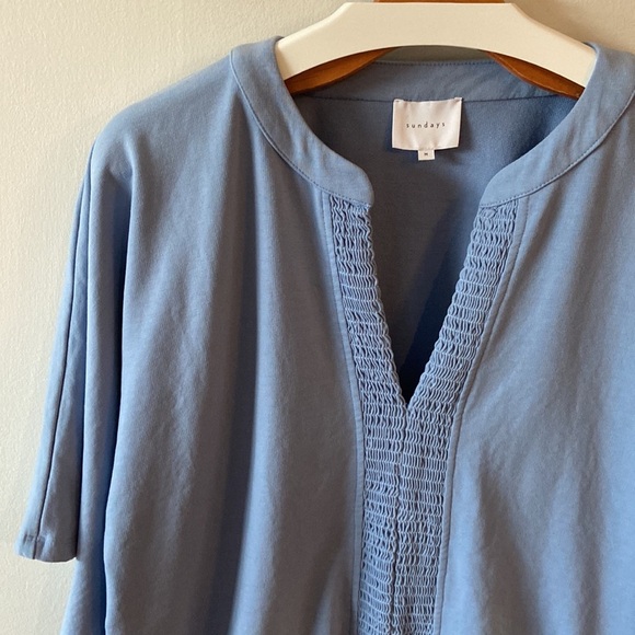 Sundays Kimono Sleeve Top Blue Size Medium - Picture 3 of 14